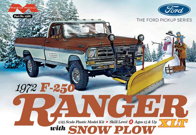Moebius 1972 Ford F-250 4x4 with Snow Plow 1/25 Scale Model Kit