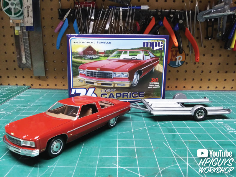 MPC 1976 Chevy Caprice w/Trailer 1:25 Scale Model Kit