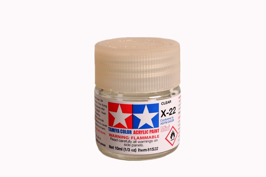 Tamiya Acrylic Mini X-22 Clear (10ml)